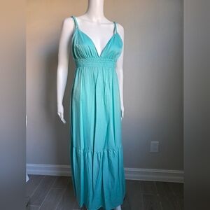 Forever21 Elegant Aqua Maxi Dress